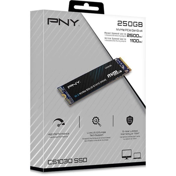 Intern SSD - PNY - CS1030 M.2 GEN3 - 250 GB - NVMe (M280CS1030-250-RB)