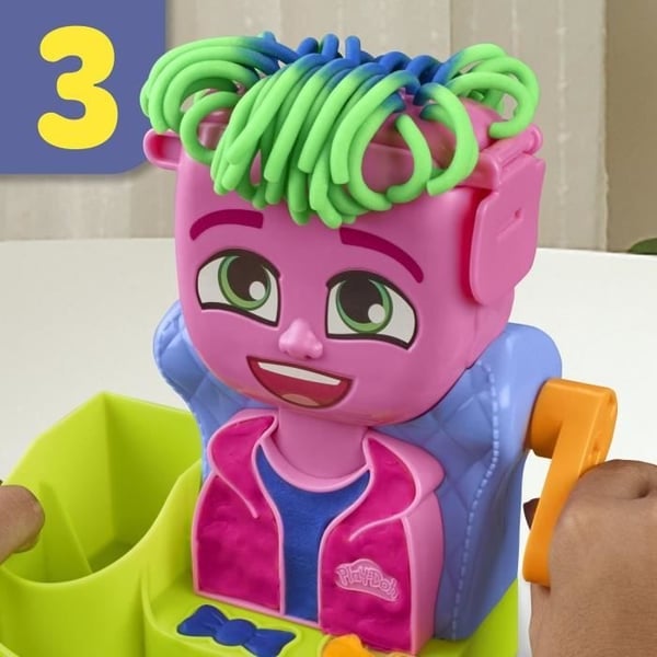Play-Doh Frisørsalon, modellervokssæt med 6 dåser, fra 3 år