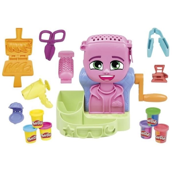 Play-Doh Frisørsalon, modellervokssæt med 6 dåser, fra 3 år