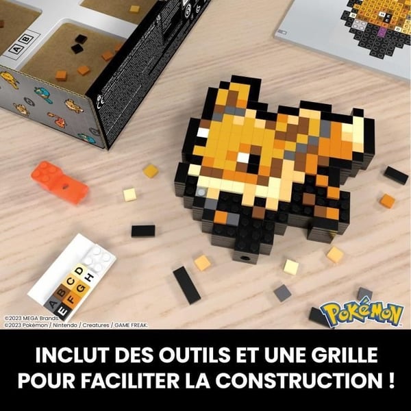 Mega-Pokémon-Eevee-323-Dele Retro Pixel Art Byggesæt - MEGA Pokémon - HTH78