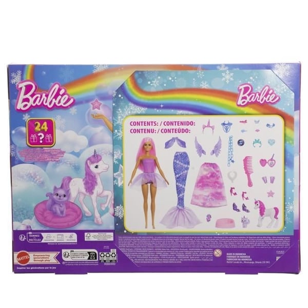 Barbie - Adventskalender - Med modedukke og 24 overraskelser - Barbie - JFL66