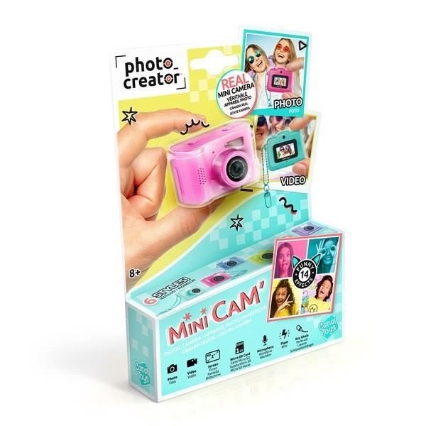 Canal Toys – Photo Creator – Mini Cam' digitalt foto- og videokamera – kompakt – med nøglering og 1 GB SD-kort inkluderet – CLK 06