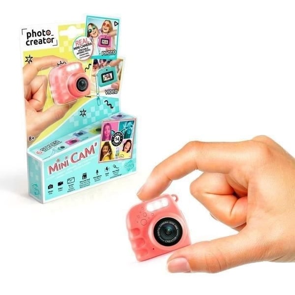Canal Toys – Fotoskaber – Mini Cam' digitalt foto- og videokamera – Øjeblikkeligt - med nøglering og 1 GB SD-kort inkluderet – CLK 06