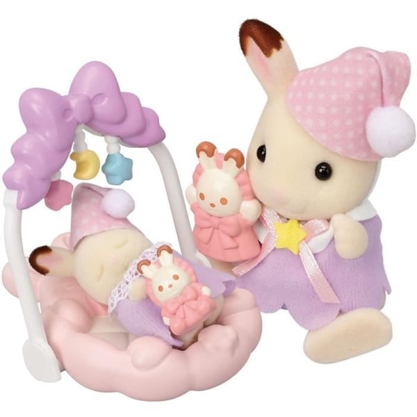 Chokoladekanin-søstrenes sengetid - SYLVANIAN FAMILIES - 5806
