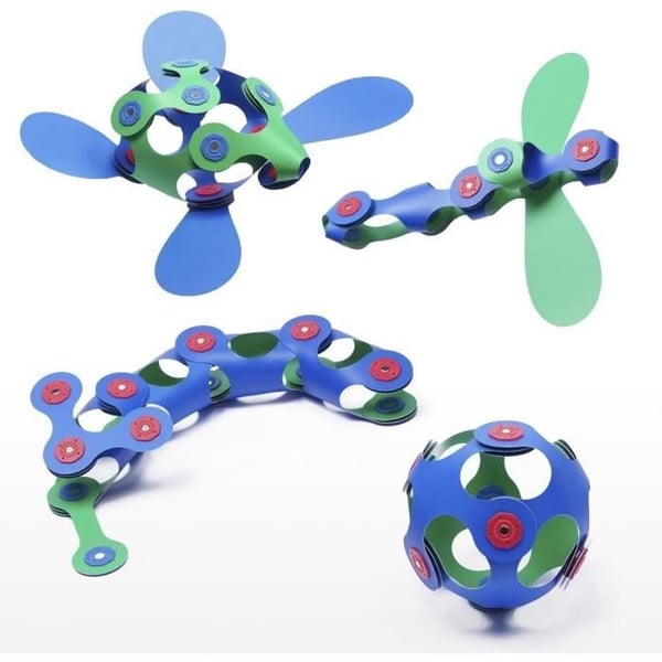 Magnetisk byggesæt - GIPSY TOYS - Itsy CLIXO - 18 dele - Blå/grøn - Fra 4 år