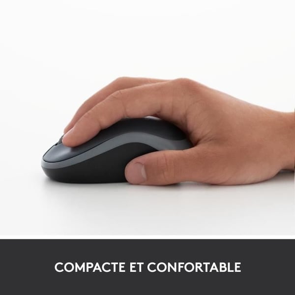Mus - Trådlös - Logitech - M185 - Röd - Ambidextrös