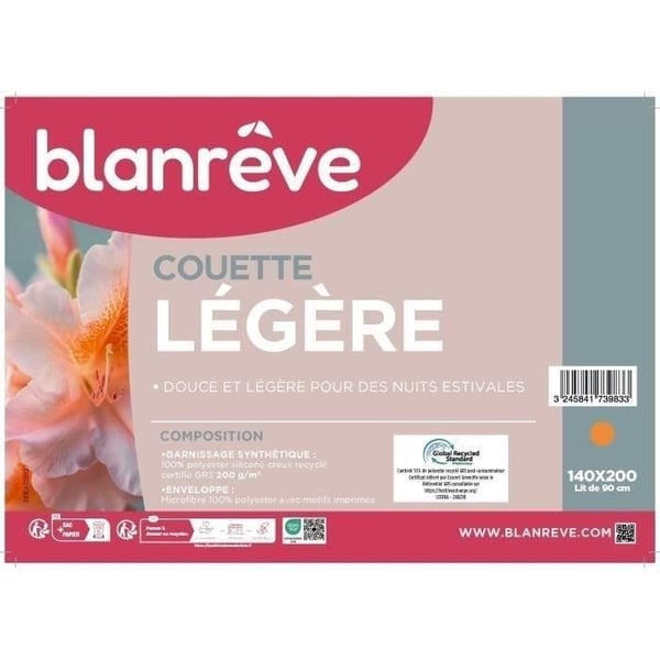 Dynebetræk - 140 x 200 cm - BLANREVE - Letvægts - 200gr/m² - Trykte mønstre