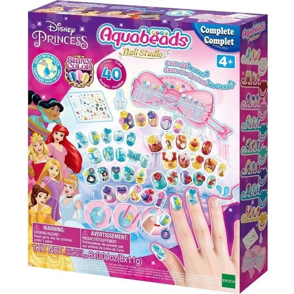 Aquabeads - Neglestudio Disney Prinsesser - Negle der hænger fast med vand