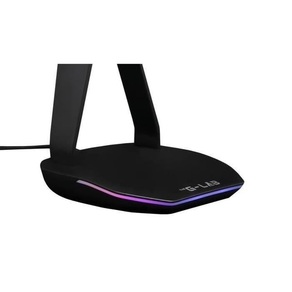 Hovedtelefon/Headset-stativ - THE G-LAB - K-STAND HYDROGEN - 2 USB-porte - Sort