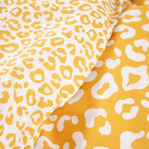 TODAY Sjovt børnesengesæt - 140x200 cm - 100% bomuld - leopardprint