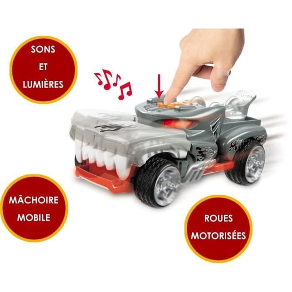 Hot Wheels Monster Action Hotweiler Motoriseret Køretøj - Lys og Lyde - 23cm