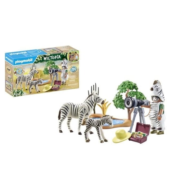 PLAYMOBIL 71295 Fotograf med kostume og zebraer, Wiltopia, 36 dele, fra 4 år