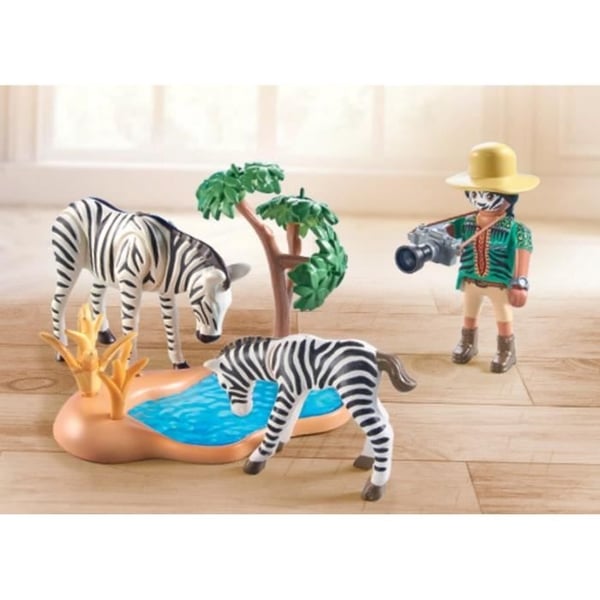 PLAYMOBIL 71295 Fotograf med kostume og zebraer, Wiltopia, 36 dele, fra 4 år