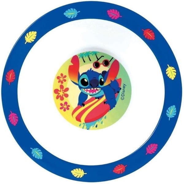 Servicesæt - FUN HOUSE - LILO AND STITCH Glas, tallerken Ø22 cm og Ø16 cm, bestik, vandflaske og snackæske