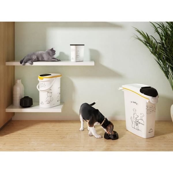 CURVER kattmatsbehållare 4 kg - 10L - Middag serveras