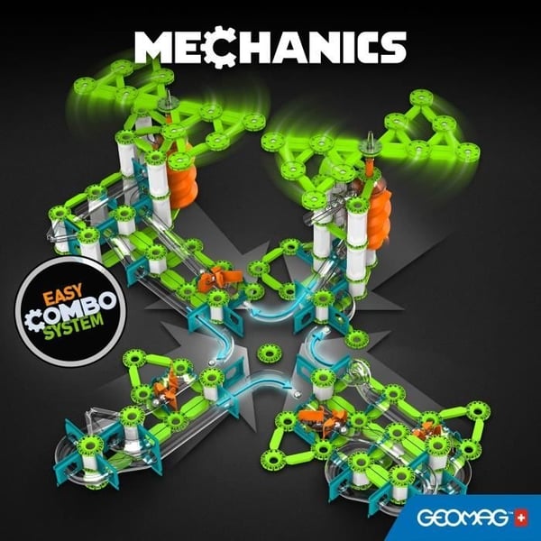 Kuglebane - GEOMAG - Mekanik Tyngdekraftsbane - 67 brikker - Magnetisk - Tyngdekraft - Genbrugsplast