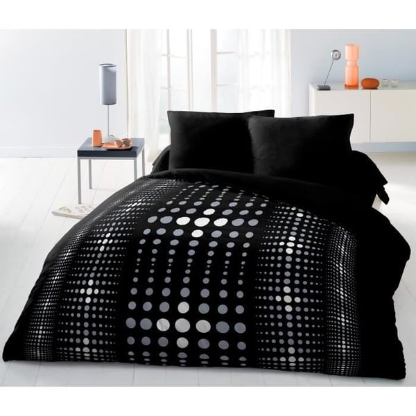STEEVY Mikrofiber Dynebetræk 220x240cm og 2 Pudebetræk 63x63cm Sort
