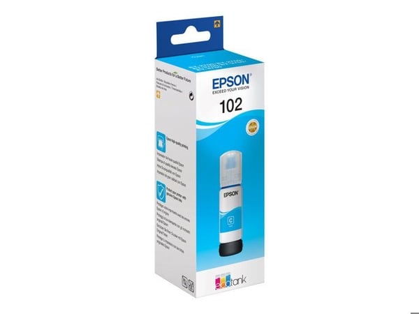 EPSON original blæktank 102 - 70 ml - cyan