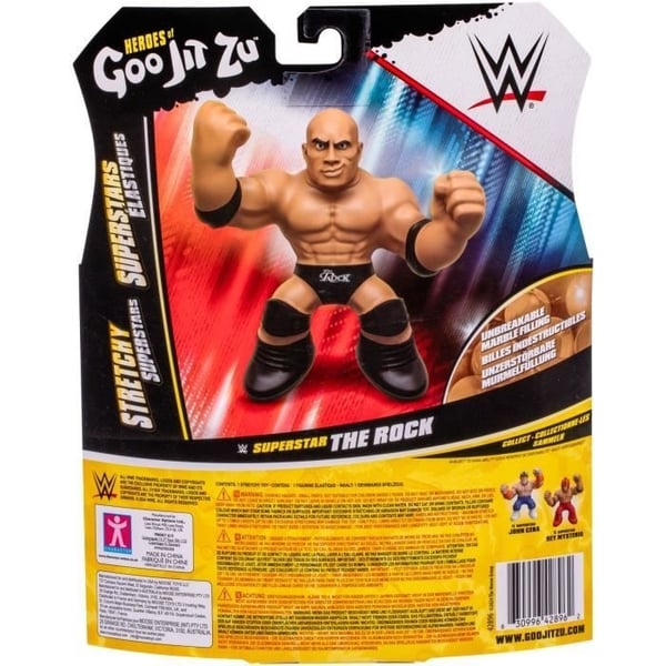 Strækbar figur - GOO JIT ZU WWE - The Rock - 11 cm - Elastisk tekstur - Strækbar 3x