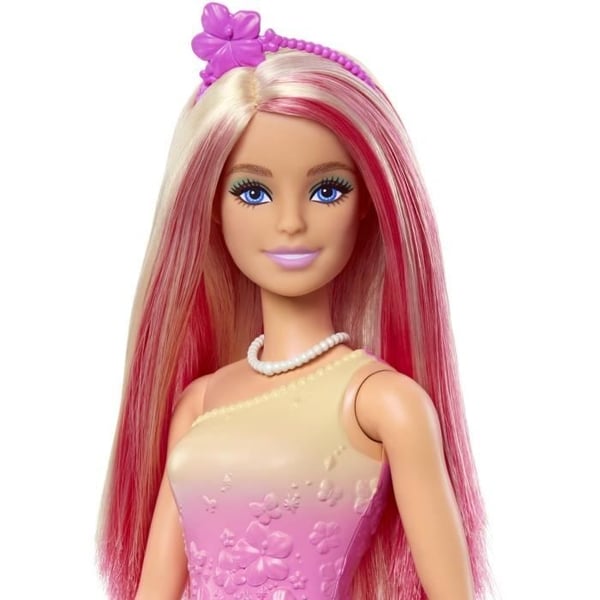 Barbie havfruedukker med farverigt hår og finne og pandebånd HRR08