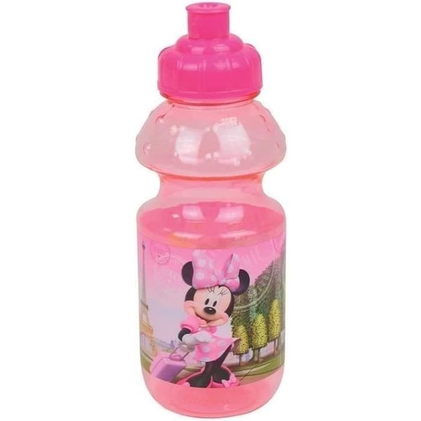 Disney Minnie Mouse Spisesæt - FUN HOUSE - 006377 - Glas, Suppetallerken, Middagstallerken, Vandflaske, Snackboks og Bestik