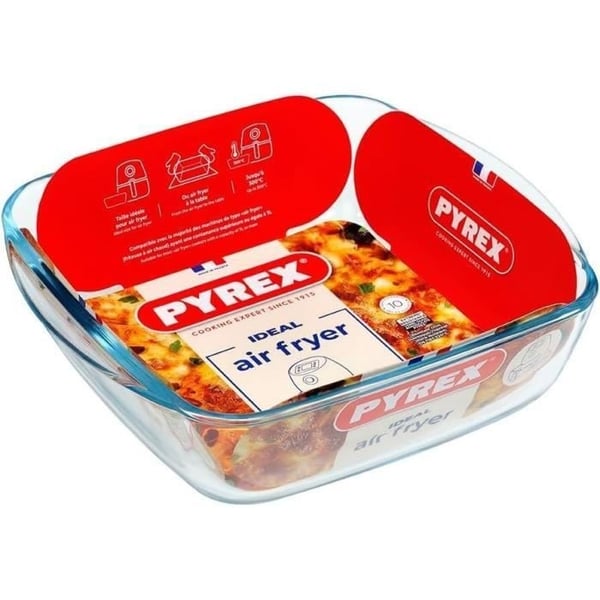 Airfryer-skål - PYREX - 1450142 - Firkantet - Borosilikatglas - 25 x 22 cm