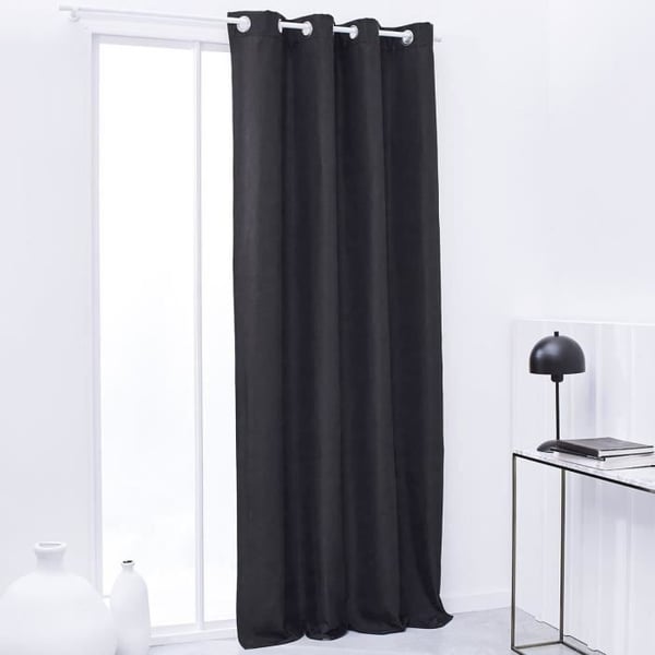 TODAY Essential Plain Termisk Isoleret Gardin - 140 x 240 cm - Antracitgrå
