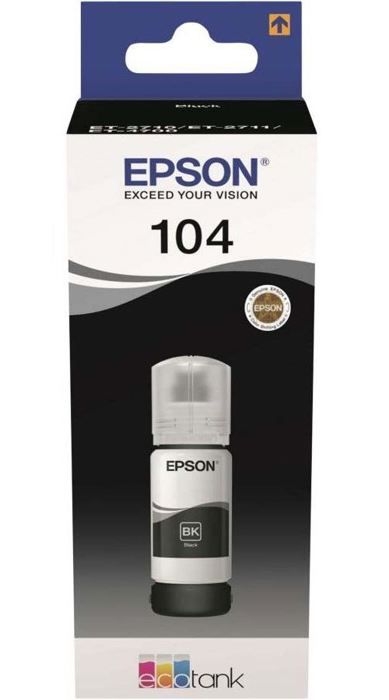 EPSON Epson EcoTank 104 blæk refill kit - sort - inkjet - 4500 sider - 1 stk. (C13T00P140)
