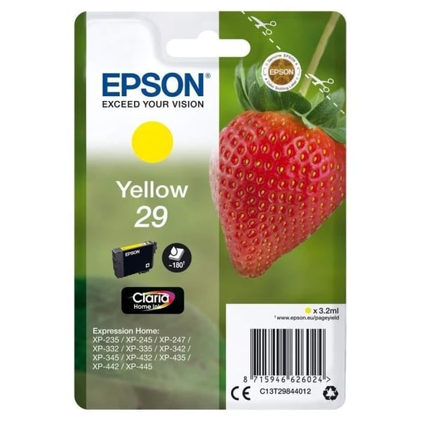 EPSON T2984 Gul blækpatron - Jordbær (C13T29844012)