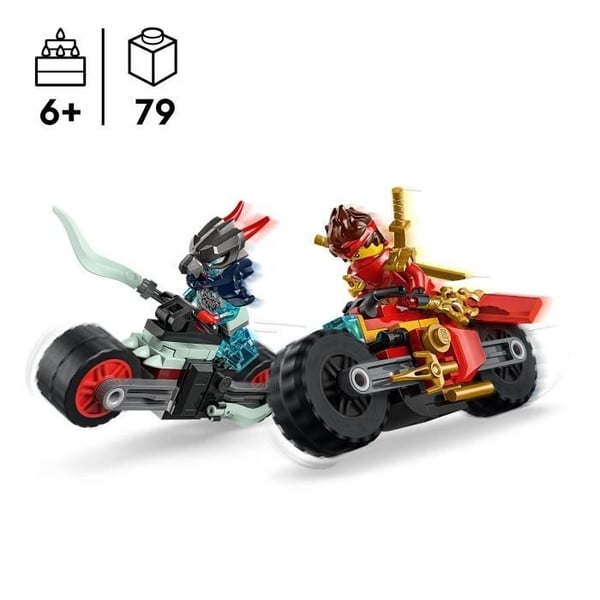 LEGO NINJAGO 71838 Kai ja moottoripyöräkilpailu - Rakennussetti 6-vuotiaille ja sitä vanhemmille pojille