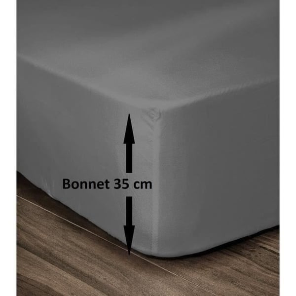 LOVELY HOME 100% bomulds-stræklagen 140x190cm - 35cm lomme - mørkegrå LOVELY HOME 100% bomulds-stræklagen 140x190cm - 35cm lomme - mørkegrå