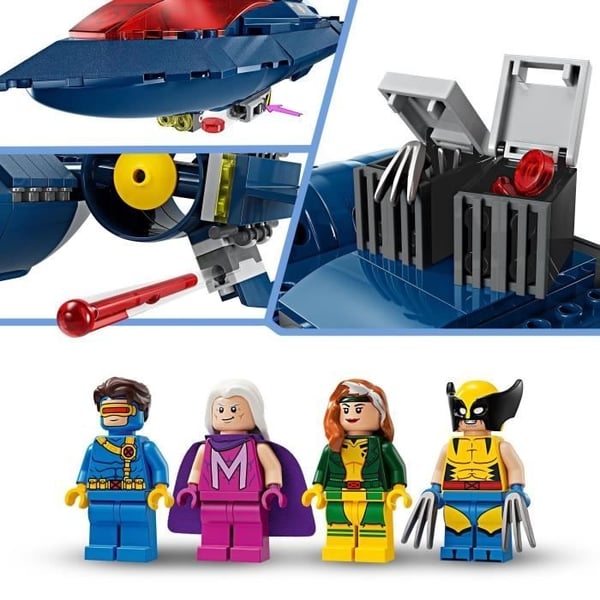 LEGO 76281 Marvel X-Men X-Jet Jagerfly Legetøj med Superhelte Minifigurer: Wolverine