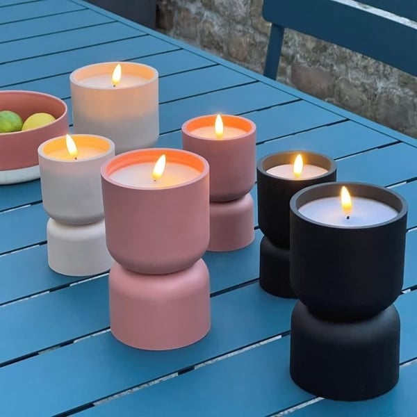 Udendørs bordlampe - BRILLIANT - LOVERE - Stearinlysform - Plastik - 3 W - Beige og lysebrun