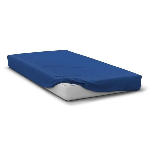 Muotoonommeltu lakana - HOME LINGE PASSION - HP71771 - 160 x 200 cm + 30 cm haara - Mikrokuitu - 82 g - Sininen