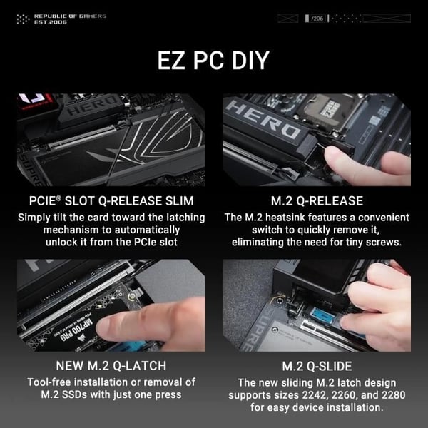 Emolevy - ASUS - MAXIMUS Z890 HERO - DDR5 - PCIe 4.0 - USB 3.2