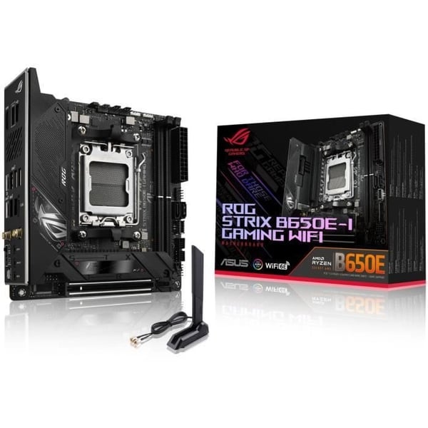 Moderkort - ASUS - ROG STRIX B650E-I GAMING WIFI - AMD B650 - Mini ITX - DDR5 SDRAM