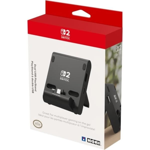 PlayStand Sammenklappelig Stander - HORI - Nintendo Switch 2 - USB-enheder - Sort