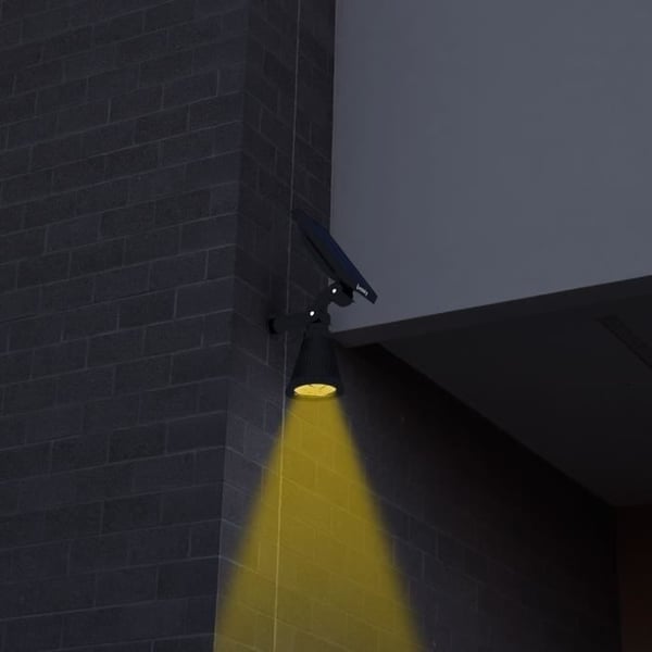 Sæt med 2 Spiky LED solcellelamper - LUMI JARDIN - 200 lumen - Varm hvid - Vandtæt - 34 cm