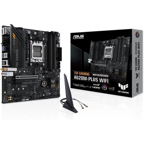 Emolevy - ASUS - TUF GAMING A620M-PLUS WIFI - AMD A620 - AM5 - DDR5-SDRAM