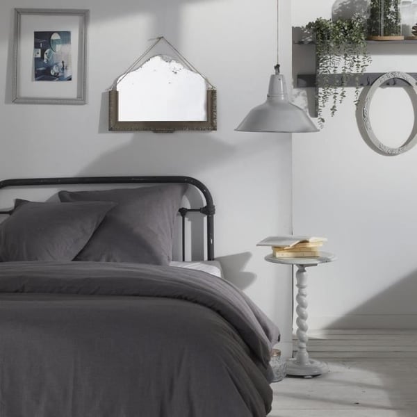 Dynebetræk - TODAY - CHARME - Chambray - Mørkegrå Capucine - 240 x 220 cm