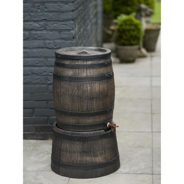 Vandopsamler - NATURE - Tønde - 50 liter - Rotationsstøbt PE - Tilbehør inkluderet