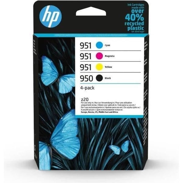 HP 950/951 originale blækpatroner til OfficeJet Pro 8600 - 4-pak (sort, cyan, magenta, gul)