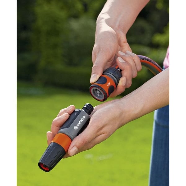 GARDENA Aquastop vandingskobling – Velegnet til Ø13 mm og Ø15 mm slanger – Vandafvisende – Power Grip – 5 års garanti (18213-20)