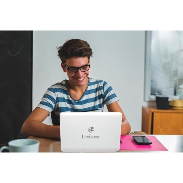 LAPTAB Touchscreen-bærbar computer til børn fra 7 år, 10,1 Full HD-skærm, 128 GB lagerplads, 4 GB RAM, LEXIBOOK