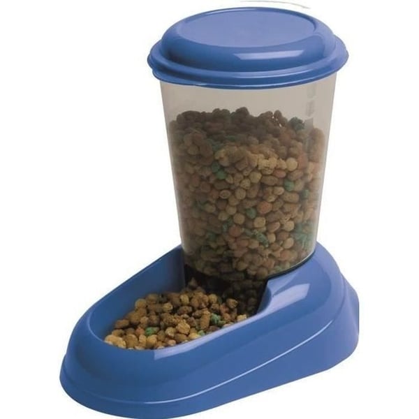 FERPLAST Zenith 3L Plastik Tørfoder Dispenser - 29,2x20,2x28,8 - Blå - Hund og Kat