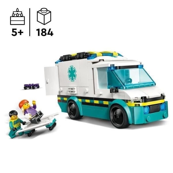 LEGO City 60451 Redningsambulance - Byggelegetøj til drenge fra 5 år
