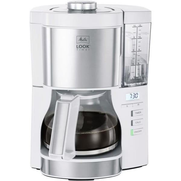Filterkaffemaskine - Melitta - Look V Timer 1025-07 - 1,25L - 10 kopper - 1080 Watt