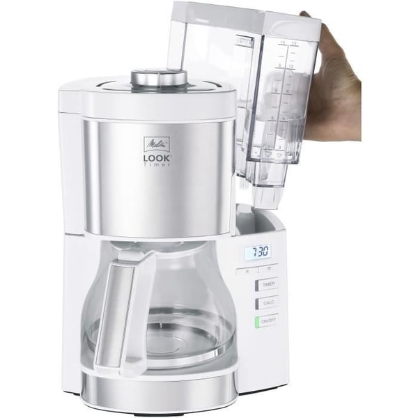 Filterkaffemaskine - Melitta - Look V Timer 1025-07 - 1,25L - 10 kopper - 1080 Watt