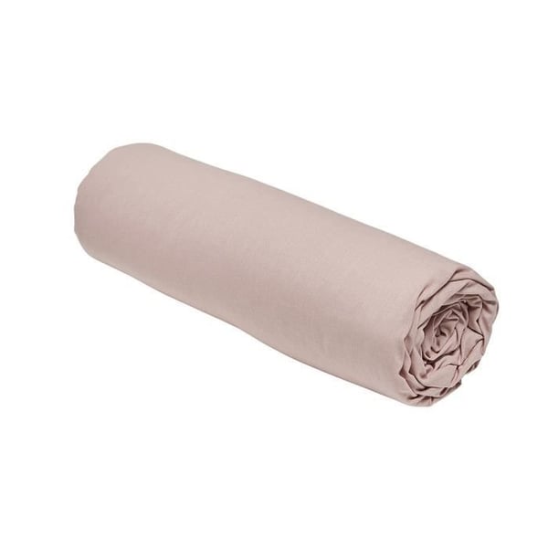 TODAY Essential Stræklagen - 140 x 200+30 cm - 2 personer - 100% Ensfarvet Bomuld - Sandrosa