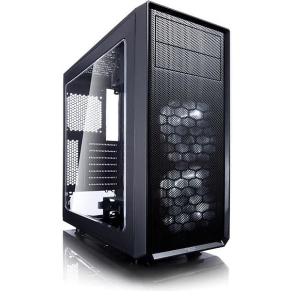 FRACTAL DESIGN PC-kabinet Focus G - Miditower - Sort - Hærdet glas - ATX-format (FD-CA-FOCUS-BK-W)